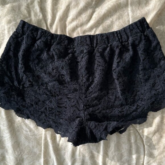Black Lace Shorts - Picture 1 of 2